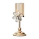 thumbnail image 1 of Portavelas de cristal con forma de pétalo, centro de mesa, decoración del hogar, candelabro de Pilar delicado, regalo de inauguración de la casa para S, 1 of 9