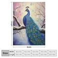 thumbnail image 4 of Creowell Peacock Snow Tree Soft Cozy Printed Blanket & Throw for All Seasons - High-Quality Flannel Material 50x60in, 4 of 6