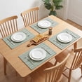 thumbnail image 3 of REGALWOVEN Rustic Placemats Set of 4 Rectangular Cotton Blend Placemats for Dining Table Decor Washable Kitchen Table Mat Wipe Clean Green 15.7x11.8inch, 3 of 6