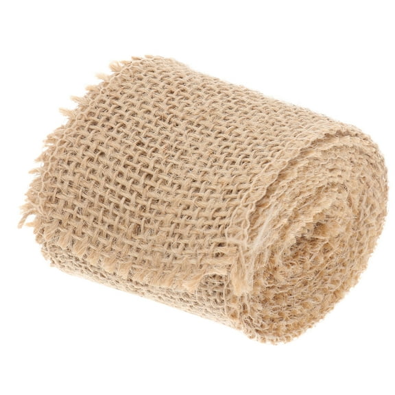 LOLIPPYY Rustic Burlap Ribbon Roll for Crafts and Christmas Decorations, Natural Color, 1 Set for Artisans