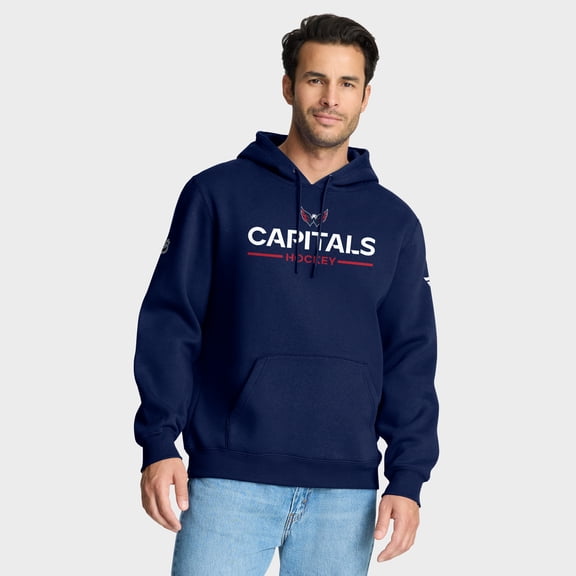 Men's Fanatics Navy Washington Capitals Authentic Pro Primary Hoodie