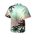 thumbnail image 4 of Xecao Tropical Summer Palm print Hawaiian shirt - a stylish short-sleeve button-down for men, perfect for casual beach and tropical outings., 4 of 9