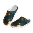 thumbnail image 2 of Daiia Whimsical Starry Night Scene Print Women’s Fuzzy Slippers Memory Foam Lightweight House Shoes Cozy Loafer Flannel House Shoes-39/40, 2 of 7