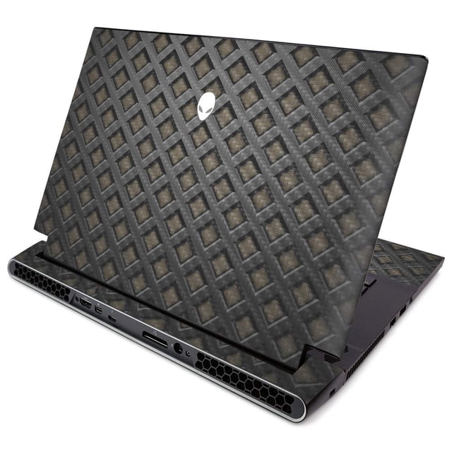 MightySkins Carbon Fiber Skin for Alienware M15 R2 (2019) - Black Wall | Protective, Durable Textured Carbon Fiber Finish | Easy to Apply, Remove, and Change Styles | Made in The USA