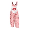 thumbnail image 3 of WILLBEST Jeans pour Femmes Tendance Mode Saint-Valentin Imprimé Bretelles Col Rond Combinaison (2) Pantalon Femmes, 3 of 3
