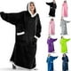 thumbnail image 2 of Manta de franela superlarga con mangas para hombre y mujer, Sudadera con capucha de invierno, jersey de lana gigante, manta de Tv de gran tamaño, 2 of 4