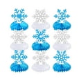 thumbnail image 2 of FVDPWYE 9 Pieces Winter Snowflake Honeycomb Centerpieces for Table for Cabinet Hotel blue, 2 of 8