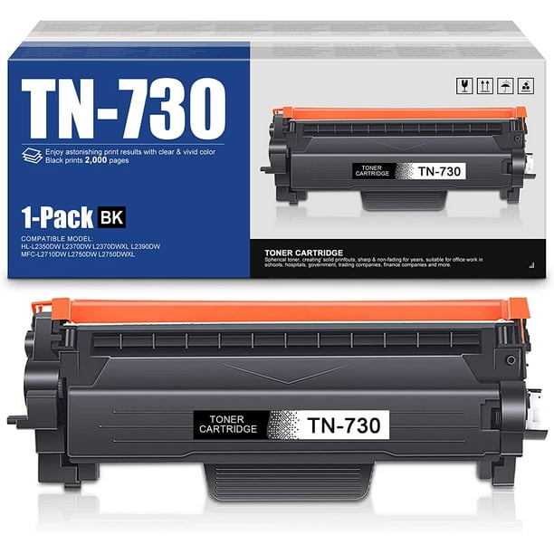 1 Pack TN730 Black Toner Cartridge Replacement for Brother TN730 TN760
