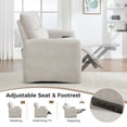 thumbnail image 4 of Bonzy Home Power Reclining Loveseat, 2-Seater Electric Recliner Sofa with USB & Type-C Charging Ports, Comfy Fabric Recliner Chair for Small Living Room Bedroom, Off-white, 4 of 7