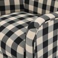 thumbnail image 5 of IbayNawi Oliver Farmhouse Fabric Chair,Upholstered Wingback Plaid Accent Chair for Living Room Bedroom,Black / White Checkerboard, 5 of 9
