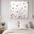 thumbnail image 4 of Blue Flowers Wall Art Painting on Canvas, Pink Watercolor Botanical Garden Floral Canvas Art Home Prints Wall Art Framed Modern Artwork for Living Room Bedroom Wall Decor 20x20in, 4 of 9