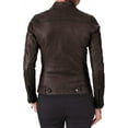 thumbnail image 2 of Celebrity Women's Lambskin Leather Jacket Motorcycle Slim Fit Biker W074, 2 of 3