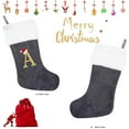 thumbnail image 4 of Jangslng Christmas Stocking Knitting Snowflake Letter Large Capacity with Hanging Rope Create Atmosphere Candy-filled Stocking, 4 of 8