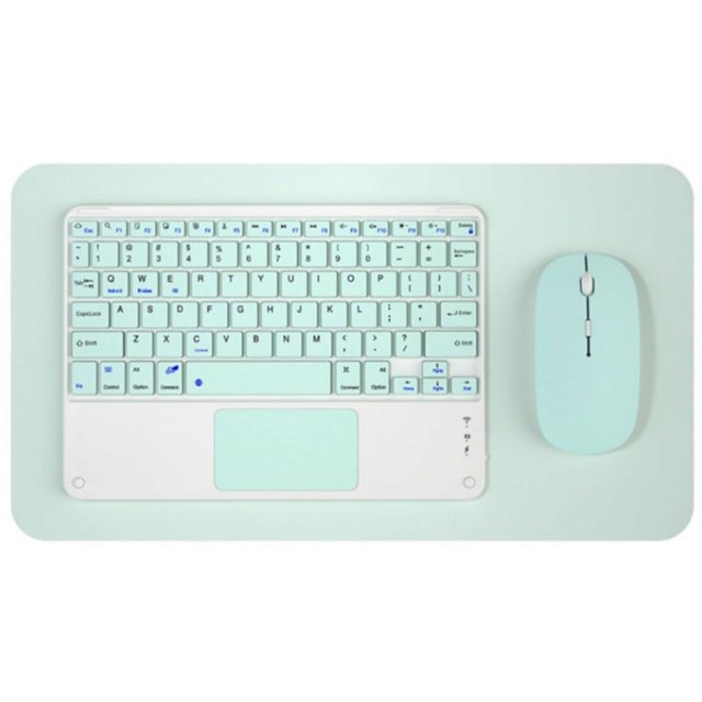 Kit de teclado y ratón con panel táctil Bluetooth, Combos de teclado y ratón inalámbricos rusos, árabes, españoles, Teclado para iPad, teléfono y tableta