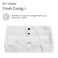 thumbnail image 6 of Claire 22" Rectangle Wall-Mount Bathroom Sink in White Marble, 6 of 13