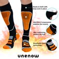 thumbnail image 4 of Calcetines de esquí Unenow de lana merino térmicos hasta la rodilla, 2 pares, 4 of 6