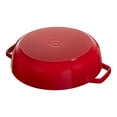 thumbnail image 3 of STAUB Braisières 3,7 L Fonte Ronde Sauté Pan Chistera, Cerise, 3 of 6
