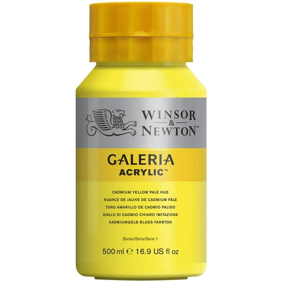 Winsor & Newton Galeria Acrylic, 500ml Squeeze Bottle, Cadmium Yellow Pale Hue