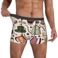 thumbnail image 2 of Kdxio Men's Boxer Briefs with Vintage Coffee Print - Comfortable and Breathable Underwear for Everyday Wear, 2 of 7