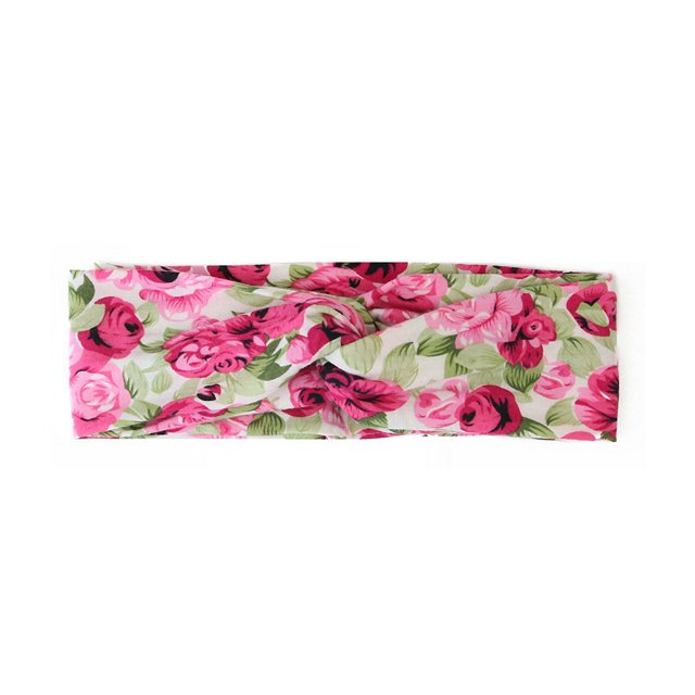 Peluca de anacardo de primavera y verano, banda para el cabello cruzada para mujer, accesorios para el cabello anudados con estampado fino deportivo bohemio
