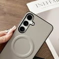 thumbnail image 4 of Case for Samsung Galaxy A56 5G, Compatible with Magsafe, Ultra Slim Drop Protective Shockproof Back Case, PU Leather + TPU, Lightweight, Support Wireless Charging Phone Cover, Green, 4 of 9