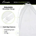 thumbnail image 4 of Champion Sports MB25 Sac d'Équipement en Filet 24 x 48 Po, Blanc, 4 of 8