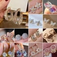 thumbnail image 3 of SUTENGDA Fashion Cubic Zirconia Crystal Earrings Stud Drop Dangle Women Party Jewelry New-1.Cute Bee, 3 of 9