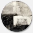thumbnail image 1 of Designart 'A Geometric Day II' Geometric Metal Circle Wall Art, 1 of 3