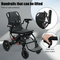 thumbnail image 6 of Dapmiu Lightweight Foldable Electric Wheelchair Only 18kg net weight. Dual 180W motors, 110kg load capacity, 20+ km range. One-touch foldable for car trunks. Large footrest & flip-up armrests, 6 of 10