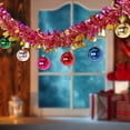 thumbnail image 6 of 5.6 Ft Christmas Tinsel Garland Ears of Heart Shape Metallic Shiny Hanging Garland with Christmas Balls Ornaments for Xmas Holiday New Year Party Birthday Ceiling Indoor and Outdoor Decor, 6 of 6