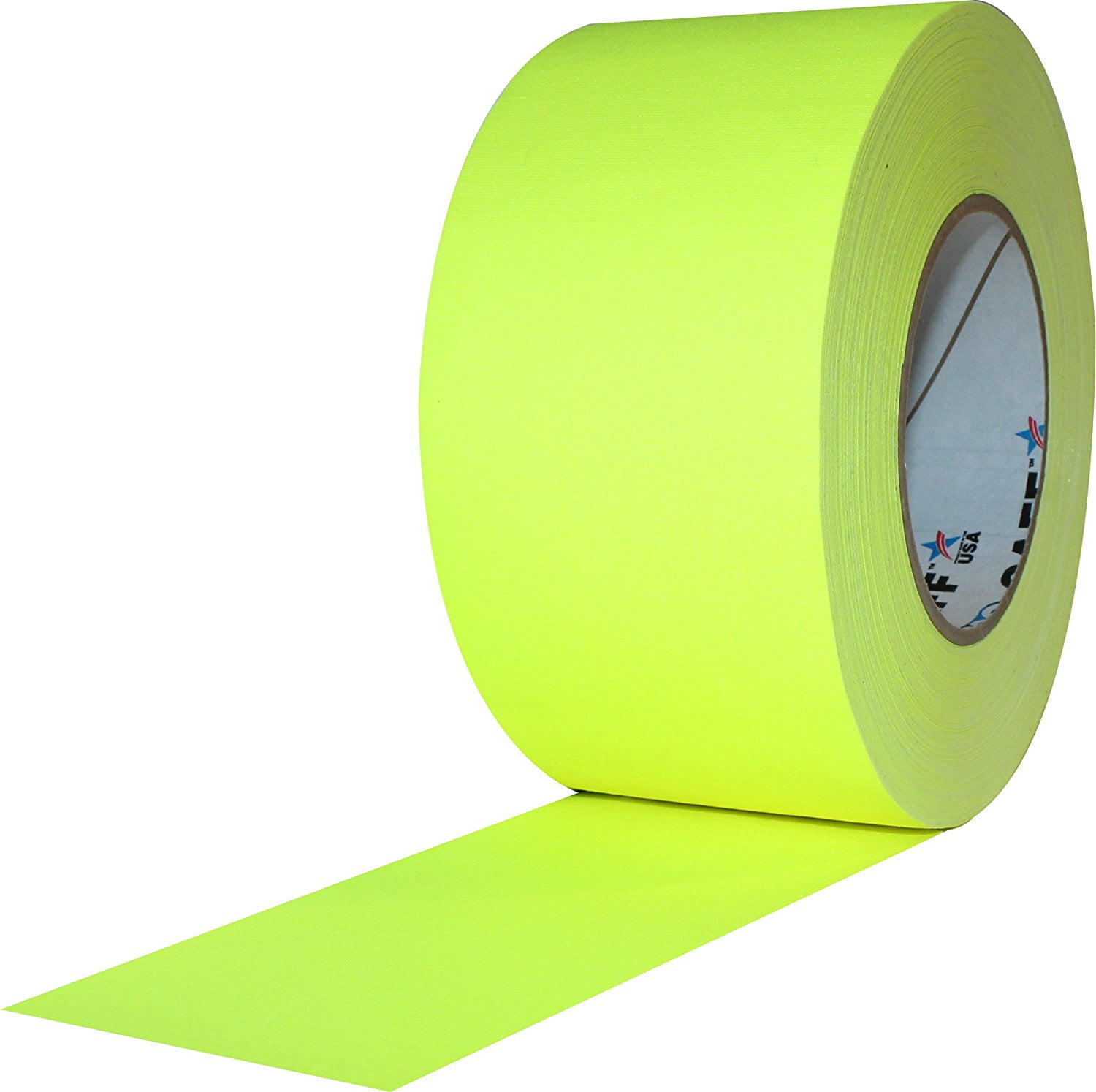Pro Gaff Fluorescent Yellow Gaffers Tape 3" X 50 Yard Roll (Pack Of 16)