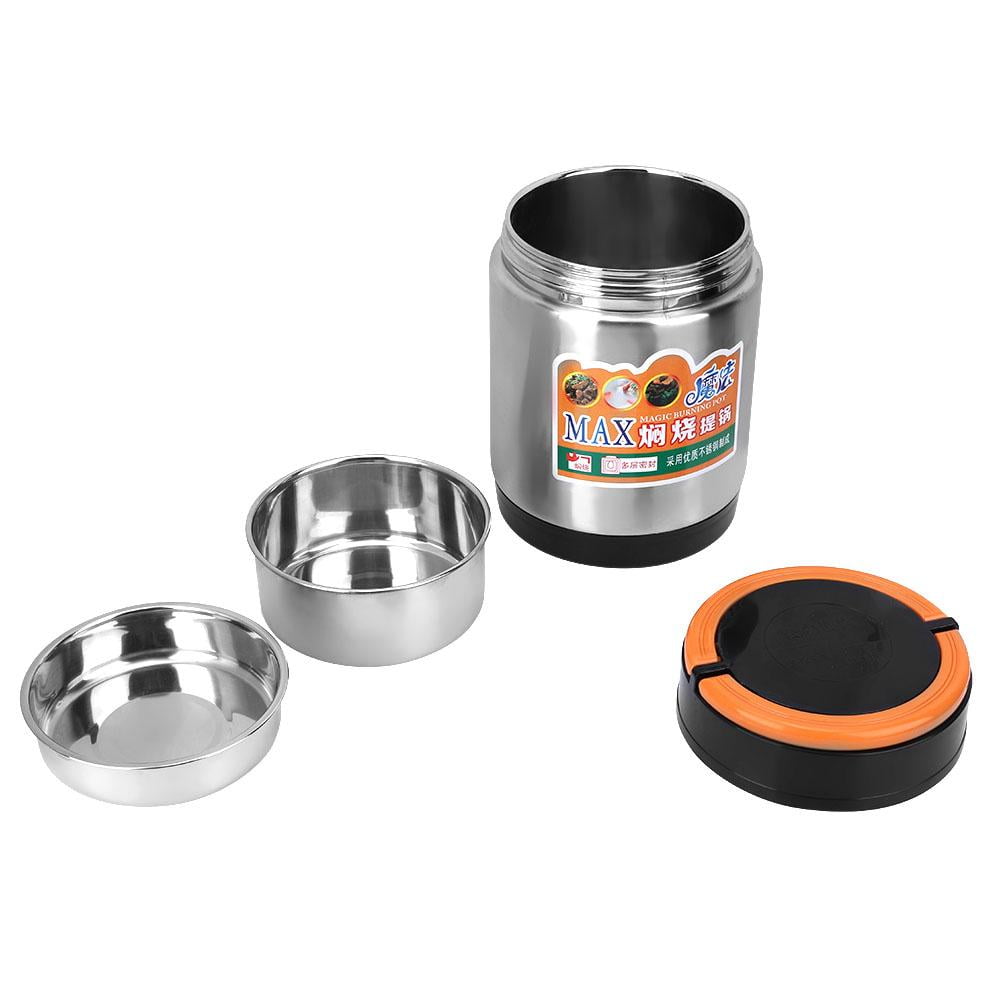 Peahefy Stainless Steel Threelayer Thermos Food Container Heat