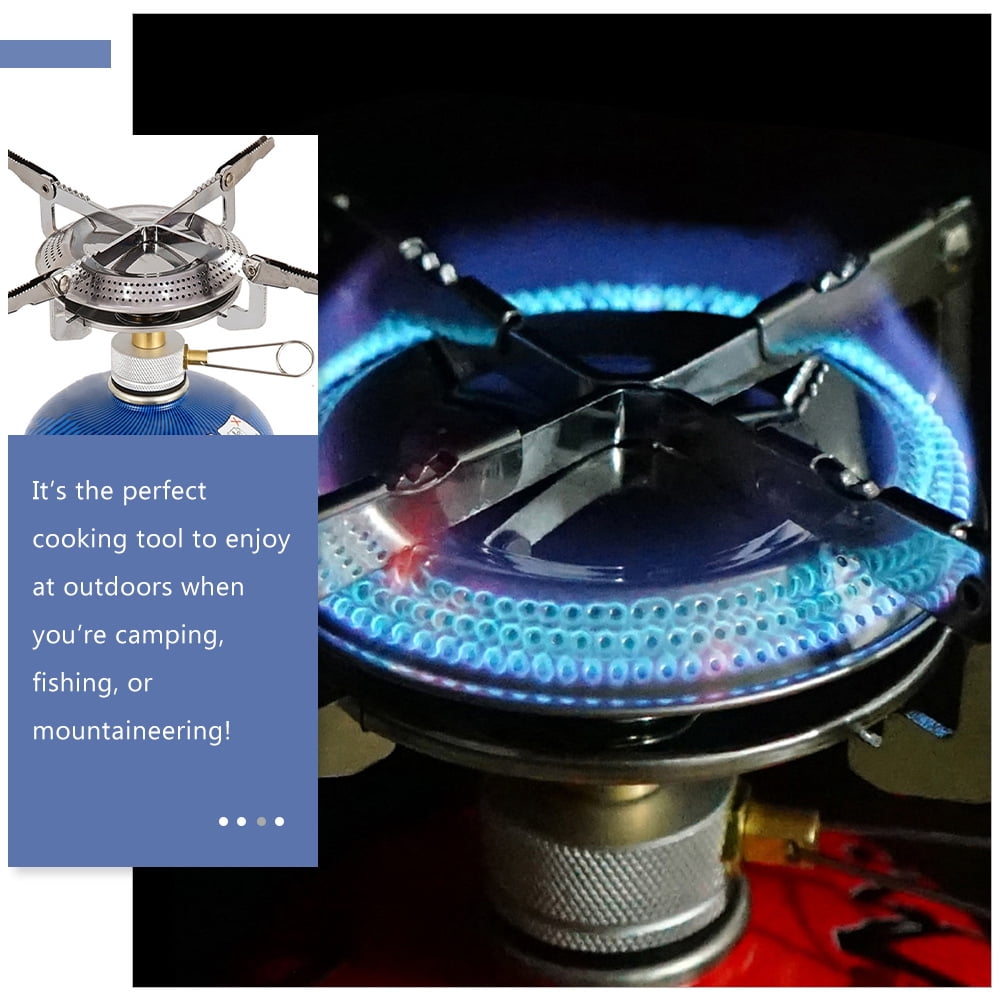 Soimiss Portable Gas Burner Stainless Steel Camping Stove for Outdoor Adventures 1Pcs