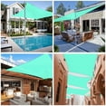 thumbnail image 2 of Yescom 16x12FT 97% UV Block Rectangle Sun Shade Sail Outdoor Patio Pool Garden Yard Lawn Carport Net Awning Pearl Aqua, 2 of 12