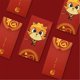 thumbnail image 5 of 6 sobres rojos de dibujos animados para el año nuevo chino 2022, año del tigre, dinero de la suerte y sobres de regalo., 5 of 5