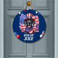 thumbnail image 2 of Patriotic Great Dane Celebrates 4th of July Round Wood Sign Danes Dog Lover Gifts Hanging Wall Home Decor - 02009, 2 of 5
