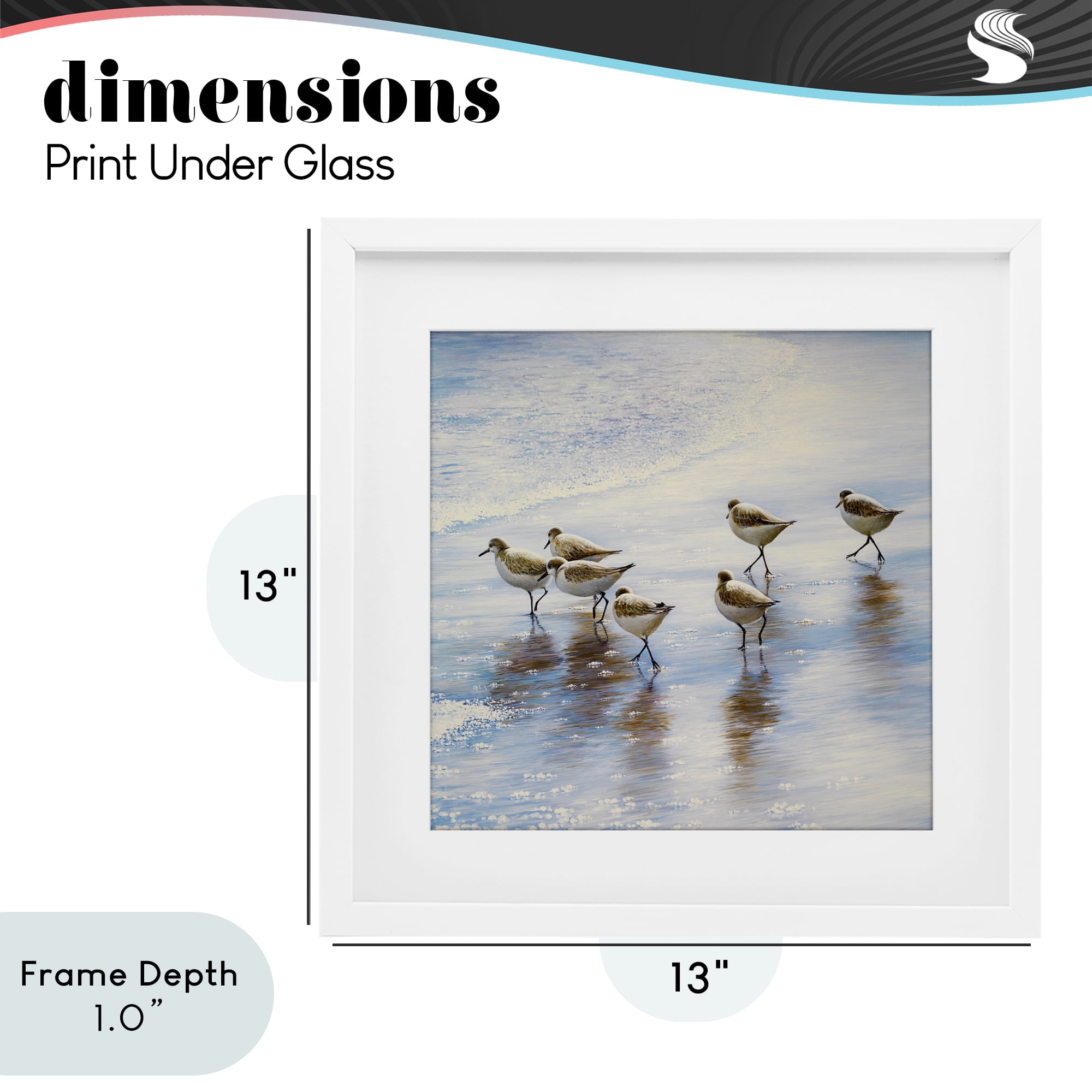 Stupell Industries Sand Dancers on Shore White Framed Print Under Glass, design by Bruce Nawrocke