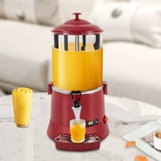 Miumaeov 10 L Commercial Hot Chocolate Dispenser Hot Beverage Warmer Hot Chocolate Maker Machine Hot Drinks Pot 110V 400W Electric Chocolate Heater with Adjustable Temperature 86-194 °F Red