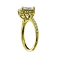 thumbnail image 4 of Gold Plated 925 Sterling Silver Oval Solitaire Band Ring Band White CZ Jewelry Female Size 7, 4 of 4