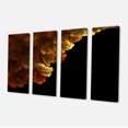 thumbnail image 2 of Abstract Yellow Flower on Black - Extra Large Floral Wall Art, 2 of 3