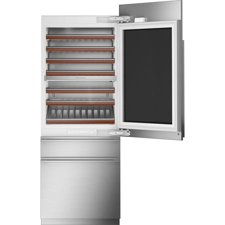 Monogram - 106-Bottle Built-In Dual Zone Wine Cooler - Stainless steel