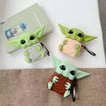 thumbnail image 5 of Funda de silicona para Airpods compatible con Airpods 1 y 2, divertidos dibujos animados 3D [Yoda Alien] (amarillo), 5 of 5