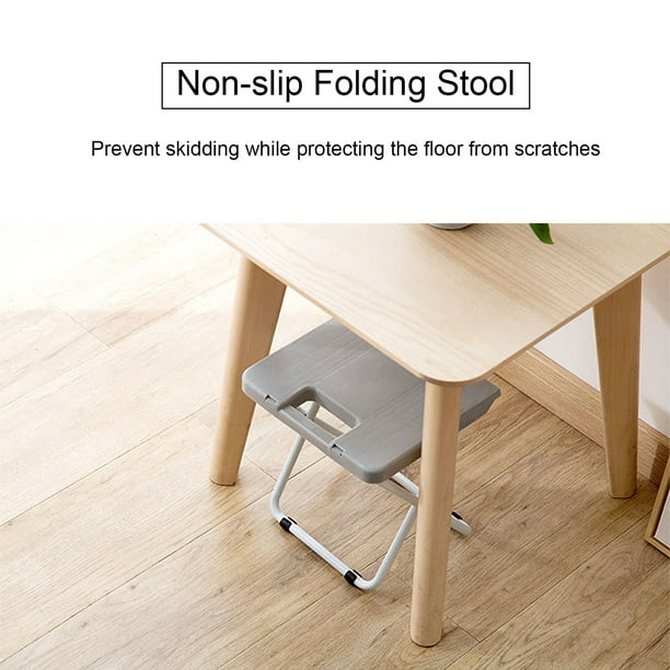 Portable Folding Stool Heavy Duty Metal Fold up Stool Collapsible