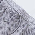 thumbnail image 4 of hotojiny Men's 2 Piece Set Summer Beach Outfits Breathable Hollow out Mesh Button down Shirts Shorts Set Casual Tracksuit(Gray,XX-Large), 4 of 7