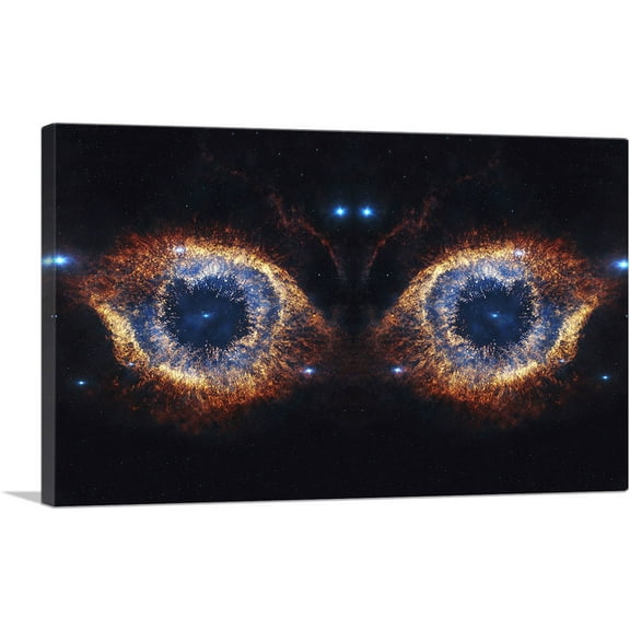 ARTCANVAS Eyes of the Universe Nebula Hubble Telescope NASA Canvas Art Print - Size: 26" x 18" (0.75" Deep)