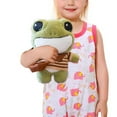 thumbnail image 4 of Frog Stuffed Animals Plush Toy With Removable Clothes Cute Soft Frog Plush Stuffed For Kids 10 Inch, 4 of 6