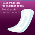 thumbnail image 5 of Poise Fresh Protection Ultra Thin Female Incontinent Pad Regular Length 9.4 Inch Length 51397, Moderate, 180 Ct, 5 of 7