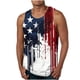 thumbnail image 1 of Camiseta sin mangas de cuello redondo para hombre, informal, a la moda, sin mangas, con estampado, blusa deportiva de cuello redondo para hombre, 1 of 4