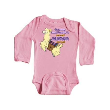 

Inktastic Granny and Pappy s You Say ALPACA my Bags! Gift Baby Boy or Baby Girl Long Sleeve Bodysuit