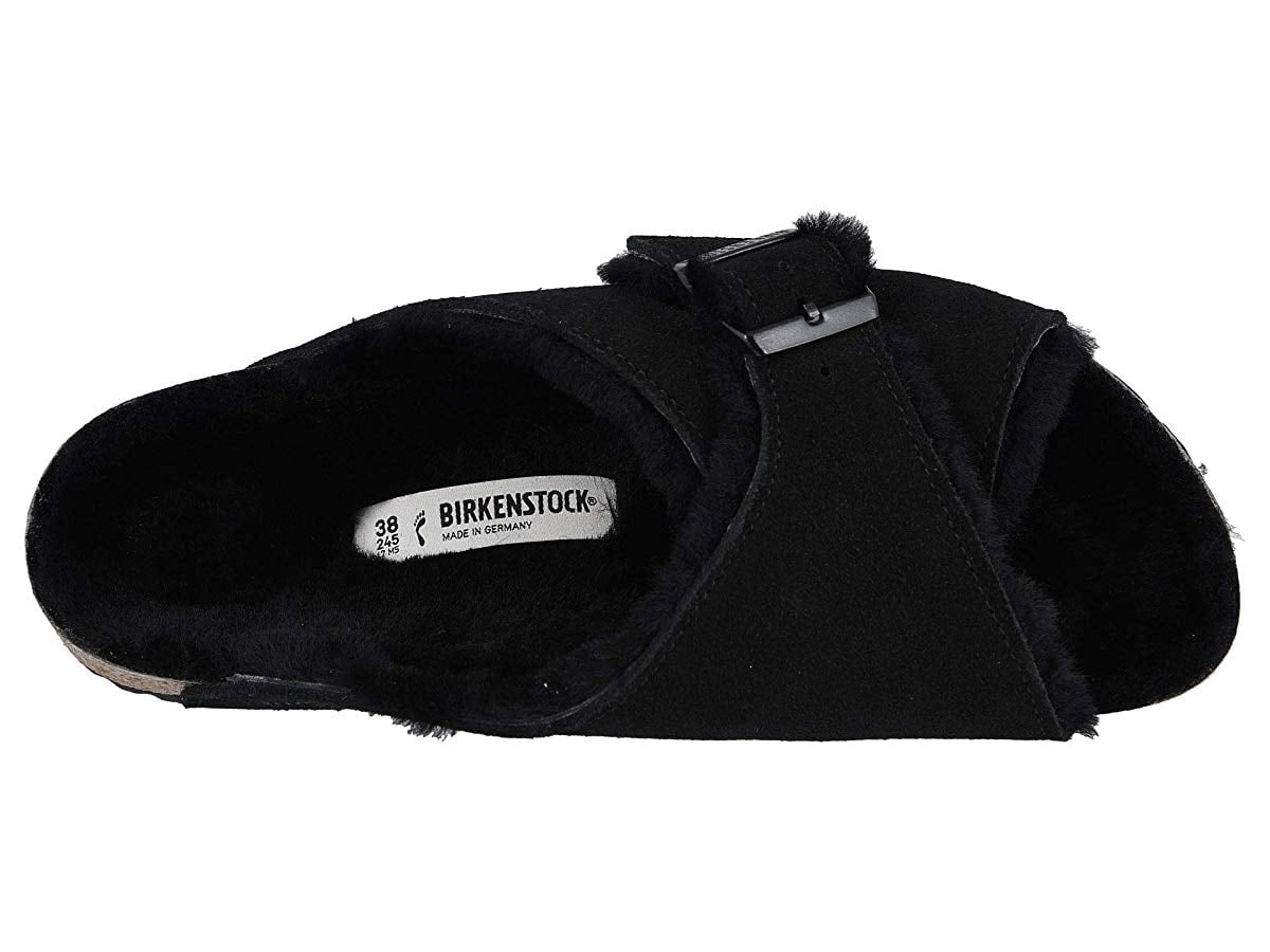 Birkenstock Arosa Shearling Black/Black Suede/Shearling